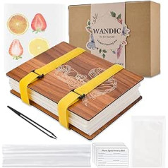 WANDIC Flower Press Kit, Women Wooden Art Set, Plant Press Book, Flower Press, Leaf Press Kit for DIY Crafts Specimens Outdoor Learning