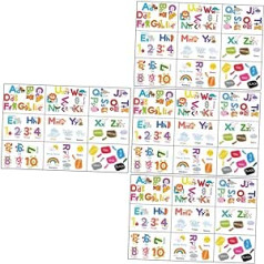 Toyvian 36 Sheets Decorative Stickers for Children Wall Stickers for Children Decorative Stickers by Letter Poster for Early Learning Stickers for Children's Playroom Stickers for Learning