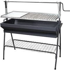 Imex El Zorro 71764 Grill with Grill Plate and Lifting Plate, Black, 80 x 50 x 115 cm