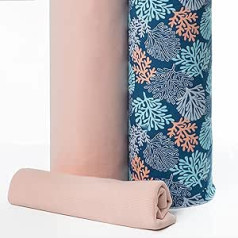 PAWOTEX Jersey Fabric Sold by the Metre, 100% Cotton, Set of 3, 160 x 50 cm, for Children, Oeko-Tex Certified, Skin-Friendly, Non-Allergy