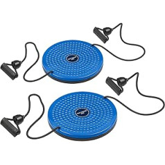 PEARL Sports Waist Twisting Disc: Set of 2 Fitness Twisting Disks with Expander for Abdomen, Waist & Arms (Waist Twisting Disc Exercises, Twist Waist Disc, Vibration Plate)