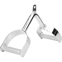 Keenso Row Mounting Handle, Heavy Steel Double D Row Handle Cable Attachment Fitness Rowing Machine Grip Set Pull-Down Exercise Bar