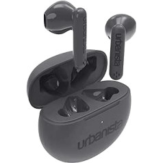 Urbanista In-Ear Headphones Wireless Bluetooth 5.3, IPX4 True Wireless Earbuds, 2 Microphones, 20 Hours Playtime, Earphones with Touch Control, TWS Headphones with USB C Charging Case, Austin, Grey