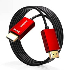 huaham 8K HDMI 2.1 Fibre Optic Cable 5 m 48 Gbps Ultra High Speed Cable Support 8K@60 4K@120 eARC RTX 3090 HDCP 2.2 & 2.3 Dolby Compatible with PS5/Xbox Series X/Blu-Ray/TV Box/HDTV/Projector