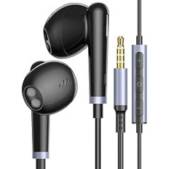 3.5mm Wired Headphones for Samsung A13 A03S A04S M33 M13 A52S A52 A23 S10 Half In-Ear Earphones Wired Headphones for Redmi Note 12 10 Pro 11111s OPPO F. ind X3 Lite a76