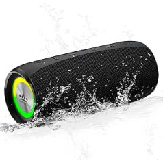 ROYQUEEN Bluetooth Speaker with Light, Portable Music Box with IPX7 Waterproof, 30 W Loud Stereo Sound, Bluetooth 5.3 Wireless Speaker for Outdoors, Camping