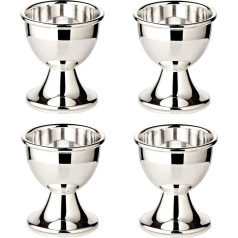 EDZARD Набор из 4 чашек для яиц Classo (высота 5 см) с тяжелым серебряным покрытием - Набор чашек для яиц, серебряные чашки для яиц, современный держ