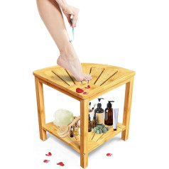 Raylove 2 яруса табурет для ванной комнаты веерообразный угловой табурет для душа с подставкой для хранения и противоскользящей подставкой, п