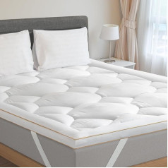 Bedstory Топпер для матраса из микрофибры 180 x 200 см с 4 нескользящими угловыми накладками, мягкий топпер 180 x 200 см для большего комфорта матраса, 