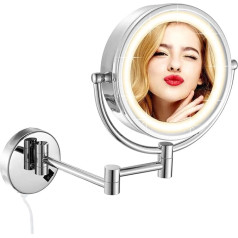 Dowry Макияжное зеркало с подсветкой настенное светодиодное косметическое зеркало с увеличением 7x двухстороннее зеркало увеличительное зе