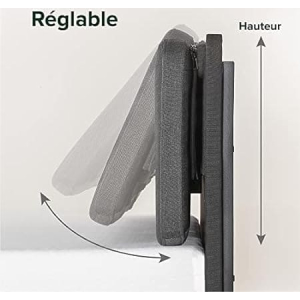 Zinus Каркас Avery 25 см с откидывающимся изголовьем | Регулируемая подушка с индивидуальной высотой | Деревянный держатель | Простая сборка | 160 x