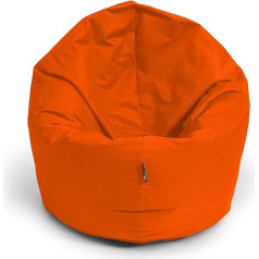 Bubibag Bean Bag, подушка для сидения 2-в-1 с наполнителем из полистирола EPS, 32 цвета, подушка для пола, кресла, дивана (145 см, неоновый оранжевый)