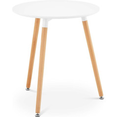 Fromm & Storck Fromm & Starck Star_Desk_15 Круглый стол Диаметр 60 см Белый Макс. 100 кг Металлические скобы Стол для бистро 3 ножки Бук МДФ