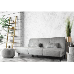 ‎Dmora Диван-кровать Dmora Hugo Fabric Click Clack Opening с подушкой, 190 x 70 x 80 см, серый