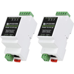 Waveshare Промышленный последовательный сервер (2шт), RS485 к RJ45 Ethernet, TCP/IP к последовательному модулю, поддержка Rail-монтажа Modbus шлюза