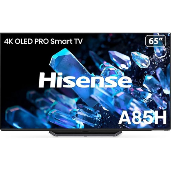 Телевизор Hisense 65A85H OLED 164 см (65 дюймов), 4K, HDR, Dolby Vision IQ & Atmos, IMAX Enhanced, режим режиссера, 120 Гц, встроенная Alexa, Google Assistant, Game Mode Pro, DTS Virtual X, антрацит [2022