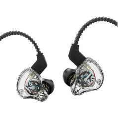 Yinyoo KBEAR KS1 Наушники-вкладыши, KS1 1DD HiFi Проводные IEM Наушники, Шумоподавление Вкладыши Наушники Гарнитура, Съемный 0.78 мм 2-контактный кабель дл