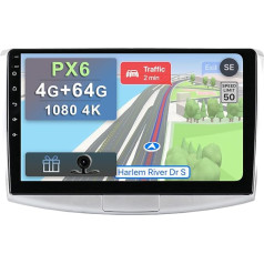 YUNTX [PX6-4G+64G] Android 12 Автомобильное радио для VW Passat B6/B7 Magotan/CC (2010-2015) 10.1 дюймов IPS 2.5D сенсорный экран Бесплатная камера DAB/GPS/HDMI/4K/Steering Wheel Control/CarPlay/WiF