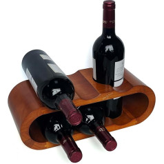 Jac & Mok Weinregal aus Hartholz - Wine Racks-Lagerung von Weinflaschen - Weinhalter Ständer- Wein Aufbewahrung (6 бутылок с подставкой)