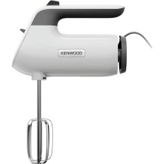 Ручной миксер Kenwood QuickMix+ HMP50.000WH с переменной скоростью и функцией импульса, с крюком для теста и венчиком из нержавеющей стали для выпечки и 