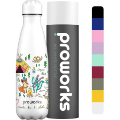 Proworks Stainless Steel Drinking Bottle | 24 часа холодной и 12 часов горячей - вакуумная бутылка для воды - изолированная колба для спорта, бега, езды на велосип