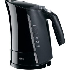 Braun Household MultiQuick 5 WK 500 BK Wasserkocher - 3000 Watt Teekocher mit Schnellkochsystem kocht Wasser in 35 Sekunden, Anti-Kalk Filter, Abschaltautomatik, 1,7 Liter, Schwarz