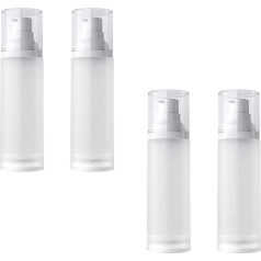 4 Stück Airless Pumpflaschen Recycelbare Lotionflaschen Transparente Kosmetikspender für Gel-Seife, Lotion, Shampoo-Conditioner und mehr