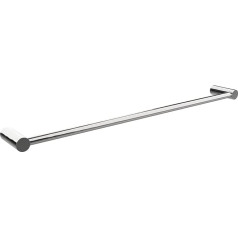 Agua Accessories Single Towel Rail Wall Mounted Towel Rail Screws Mounting Rail for Kitchen and Bathroom - 60 cm / 24 Inch (Chrome Finish)