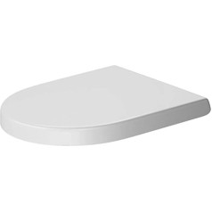 Duravit WC-Sitz Starck 2/Darling New, Toilettendeckel mit Absenkautomatik, Klodeckelusus Duroplast, mit Edelstahl Scharnieren, Weiß