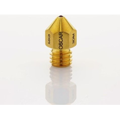 Oscar3D Brass MK8 Ruby Nozzle for 3D Printer [VARIO] - Ruby Nozzle E3Dv6 Design FDM, 3D Printer Accessories Made in Germany (Filament 1.75 mm / Nozzle Diameter 0.4 mm)