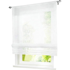 Bailey Jo Drawstring Roman Blind Curtain Transparent Voile Curtain Pack of 1