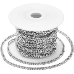 UR URLIFEHALL 5M толстый 304 нержавеющей стали бордюр цепи с катушкой для ожерелье ювелирные изделия делая