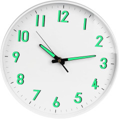 Светящиеся настенные часы Wowlela, 12 дюймов, большие настенные часы со светящимися цифрами, настенные часы без тиканья, бесшумные, круглые час