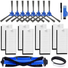 QAQGEAR Сменные части Аксессуары для роботов-пылесосов Eufy RoboVac 11S, RoboVac 30C, RoboVac 30, RoboVac 15T, RoboVac 12, RoboVac 35C, RoboVac 15C, 8 боковых щеток, 8 фильтров, 1 роликов