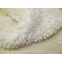 CRS Меховые ткани Sherpa Kunstpelz Fleece Schaffell Stoff Material, полиэстер, бежевый, 1 мтр - 150 см x 100 см