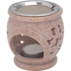 Горелка для благовоний MaMeMi [высота 8,5 см, диаметр около 8,5 см] изготовлена из мыльного камня, уникальный цвет может варьироваться, для курени