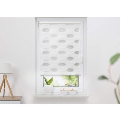 K-home Klemmfix Двойная рулонная штора трапециевидная белая 130 x 150 см (Ш x Д)