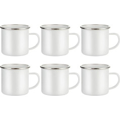 PYD Жизнь сублимации заготовки белая эмаль кружка 12 унций с серебряным ободком кемпинг путешествия кофе металлические кружки для кружки те