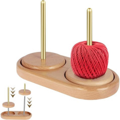 Fyeme Wool Unwinder Деревянный Держатель Пряжи Шерсти Вращающийся Держатель Шарика Шерсти Стабильная База Wool Unwinder Деревянный Шарикоподшипник как 