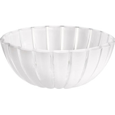 Guzzini Salad Bowl Salad Bowl M 20 cm Round Turtleneck 29690142 Transparent White Mother of Pearl Organic Plastic 1500cc Dishwasher