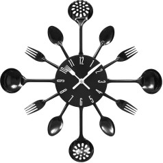 Настенные часы Premier Housewares Cutlery - черный