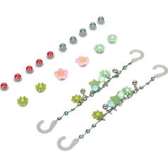 Hztyyier Schuh-Charm-Kette für Charms, Armband-Zubehör, Dekoration, Schnalle, Schnallen, 18 Stück, Kunstharzbesatz, Verzierungen