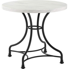 Crosley Furniture Круглый обеденный стол Madeleine, металл, сталь со столешницей из искусственного мрамора, 32 дюйма