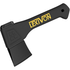 Топор Lexivon LX-V9, длина 23 см, малый топор для отдыха на природе, сада, дров, строительства, рубки, выживания, кемпинга, с эргономичной рукояткой, 