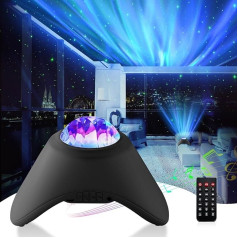LED Sternenhimmel Projektor Kinder & Erwachsene，Galaxie Projektor Nachtlicht，Nordlicht Galaxy Projektor mit Bluetooth Lautsprechern und Weißem Rauschen，Schlafzimmer Decke Sternenprojektor Lampe