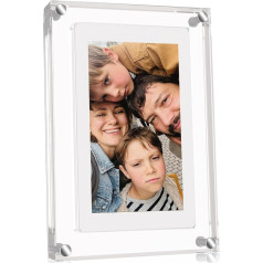 5-дюймовая цифровая фоторамка Acrylic Video Picture Frame с функцией автоповорота, бесплатным USB-накопителем на 8 Гб и встроенным аккумулятором на 1000 мА