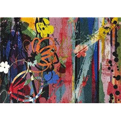 Casita Living Design Flowers Abstract 50 x 70 cm, Washable Inside and Outside, Colourful