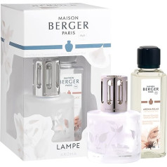 Lampe Berger Aroma Relax Glass Oil Burner, сатин/серебро, 210 мл