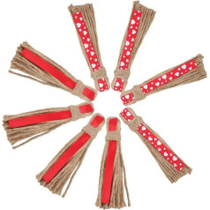 NESTINGHO 8pcs Фестиваль Diy Кисточка Кулон DIY Свадебные Украшения Кисточки Натуральный Джут Boho Декоративные Кисточки Boho Премиум Кисточка Богемна