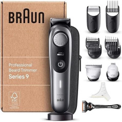 Braun BT9440 Триммер для бороды, триммер/триммер/триммер для волос для мужчин, профессиональная машинка для стрижки волос, 40 настроек, зарядная с